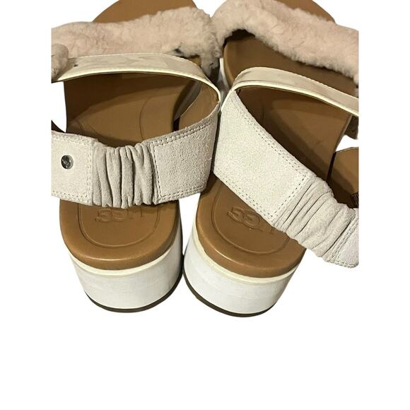 NWOB Ugg Le Fluff Chella Fluff Patent Leather Sandals •Women 9.5/40.5• Treadlite - Picture 3 of 9